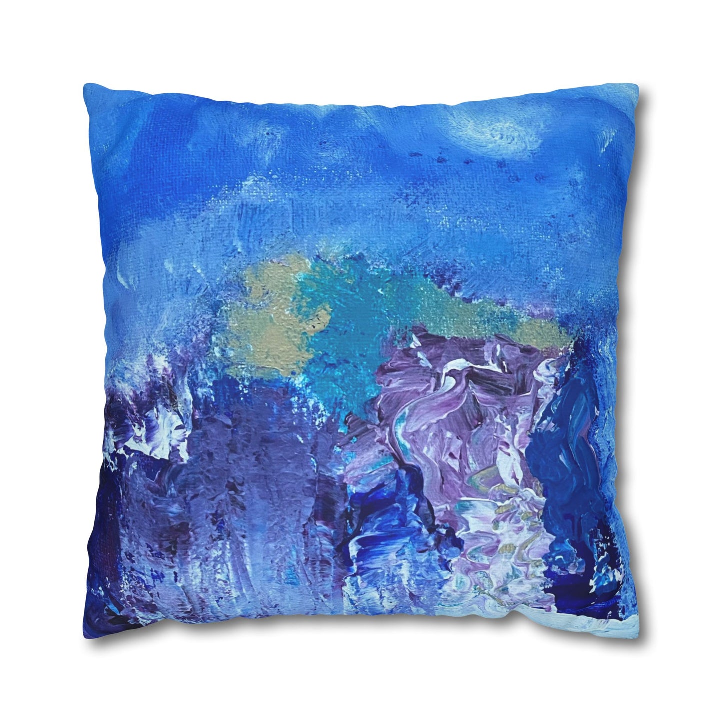Jus Peak Square Poly Canvas Pillowcase