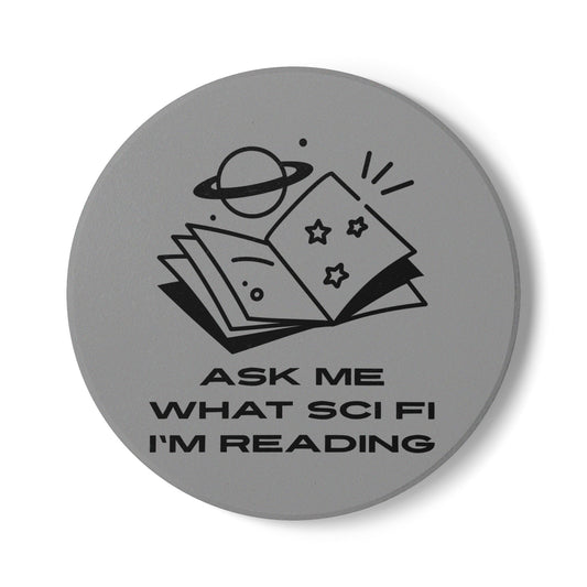 Ask Me What Scifi I'm Reading (Planets) Ceramic Coaster