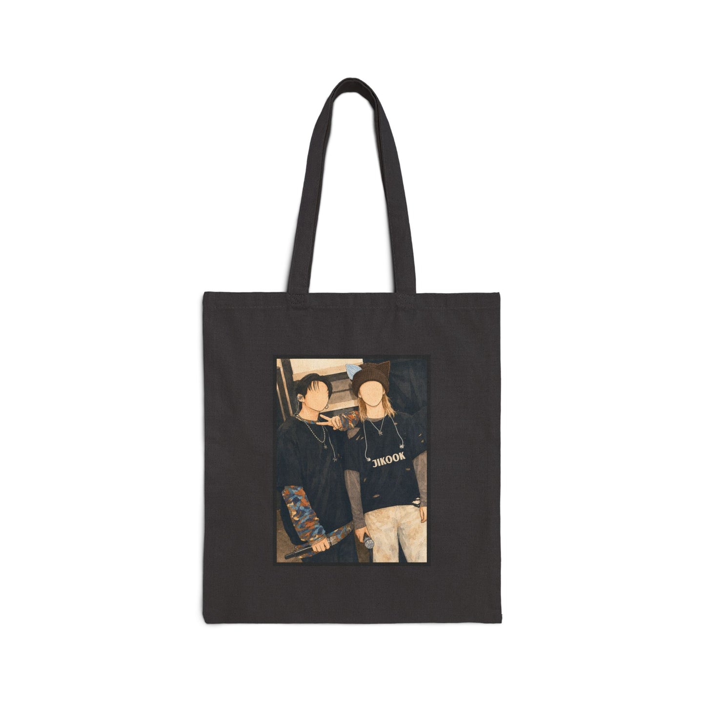 Jikook (Jimin & Jungkook) Cotton Canvas Tote Bag