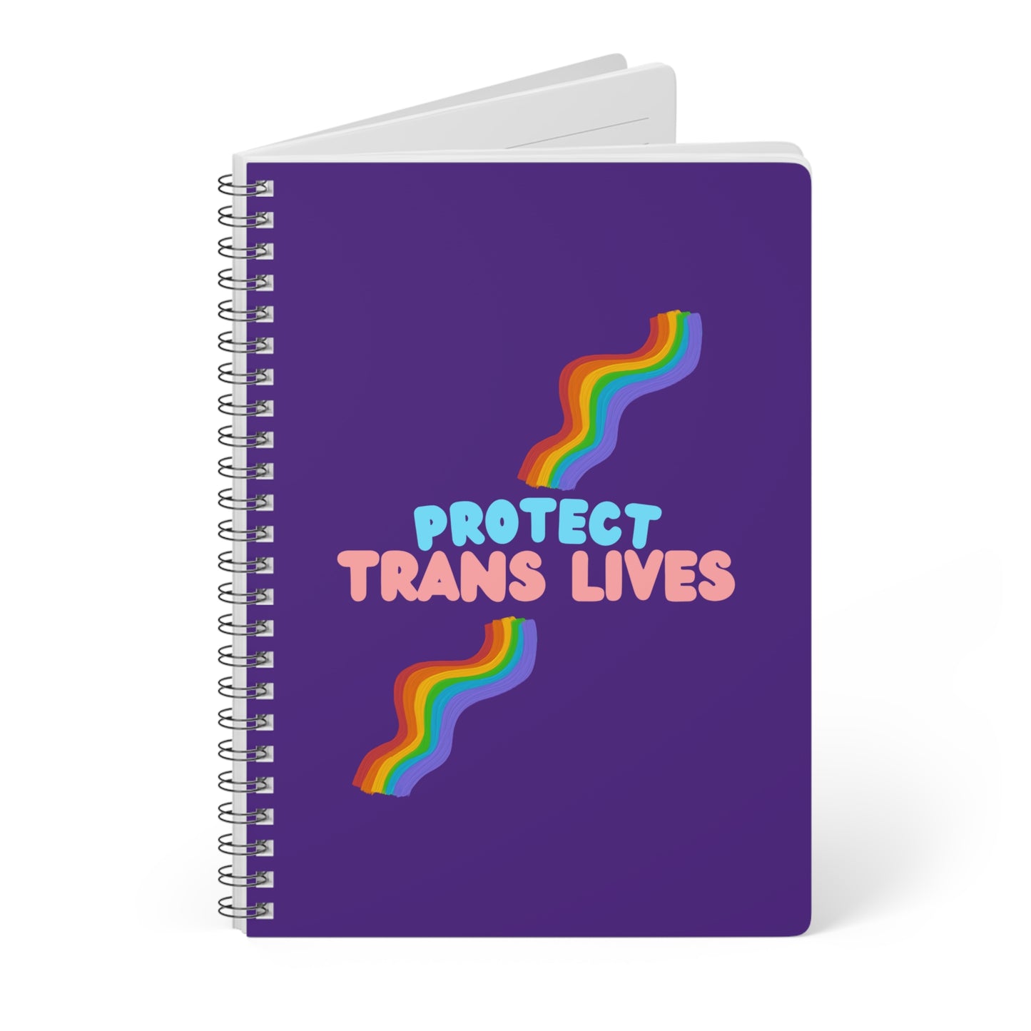 Protect Trans Lives (1) Wirobound Softcover Notebook, A5