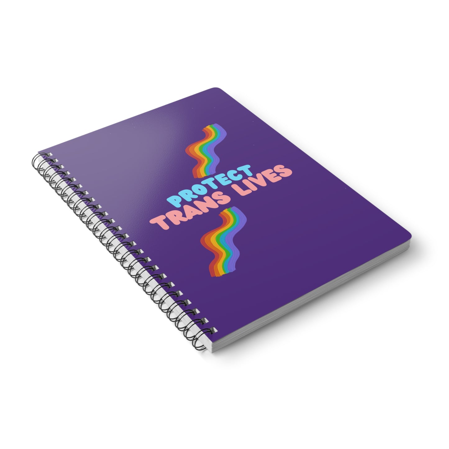 Protect Trans Lives (1) Wirobound Softcover Notebook, A5