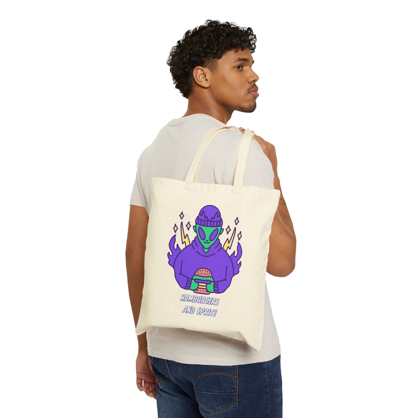 Hamburgers & Sprite (J Hope) Cotton Canvas Tote Bag