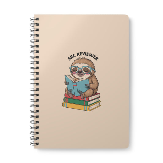 Arc Reviewer (Sloth) Wirobound Softcover Notebook, A5