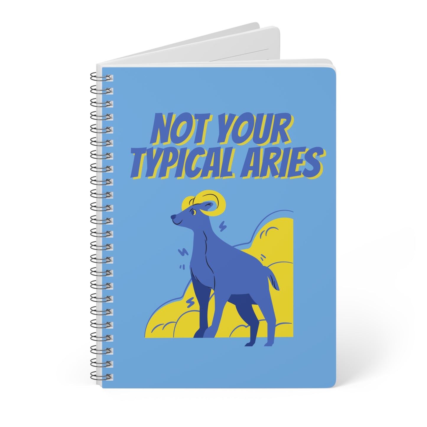 Not Your Typical Aries Wirobound Softcover Notebook, A5