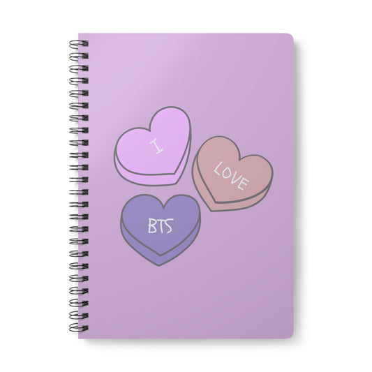 I Love BTS Wirobound Softcover Notebook, A5