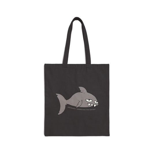 Pretending I Understand This Fantasy (Shark) Cotton Canvas Tote Bag