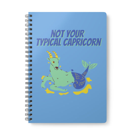 Not Your Typical Capricorn Wirobound Softcover Notebook, A5