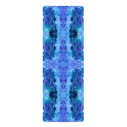 Waves of Sapphire Rubber Yoga Mat