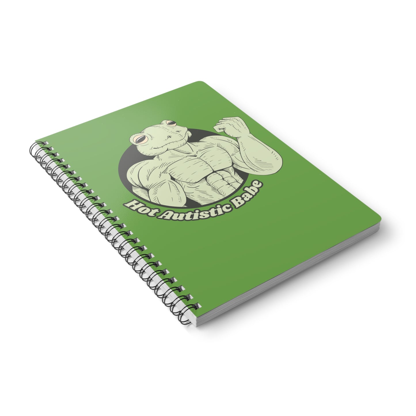 Hot Autistic Babe Wirobound Softcover Notebook, A5