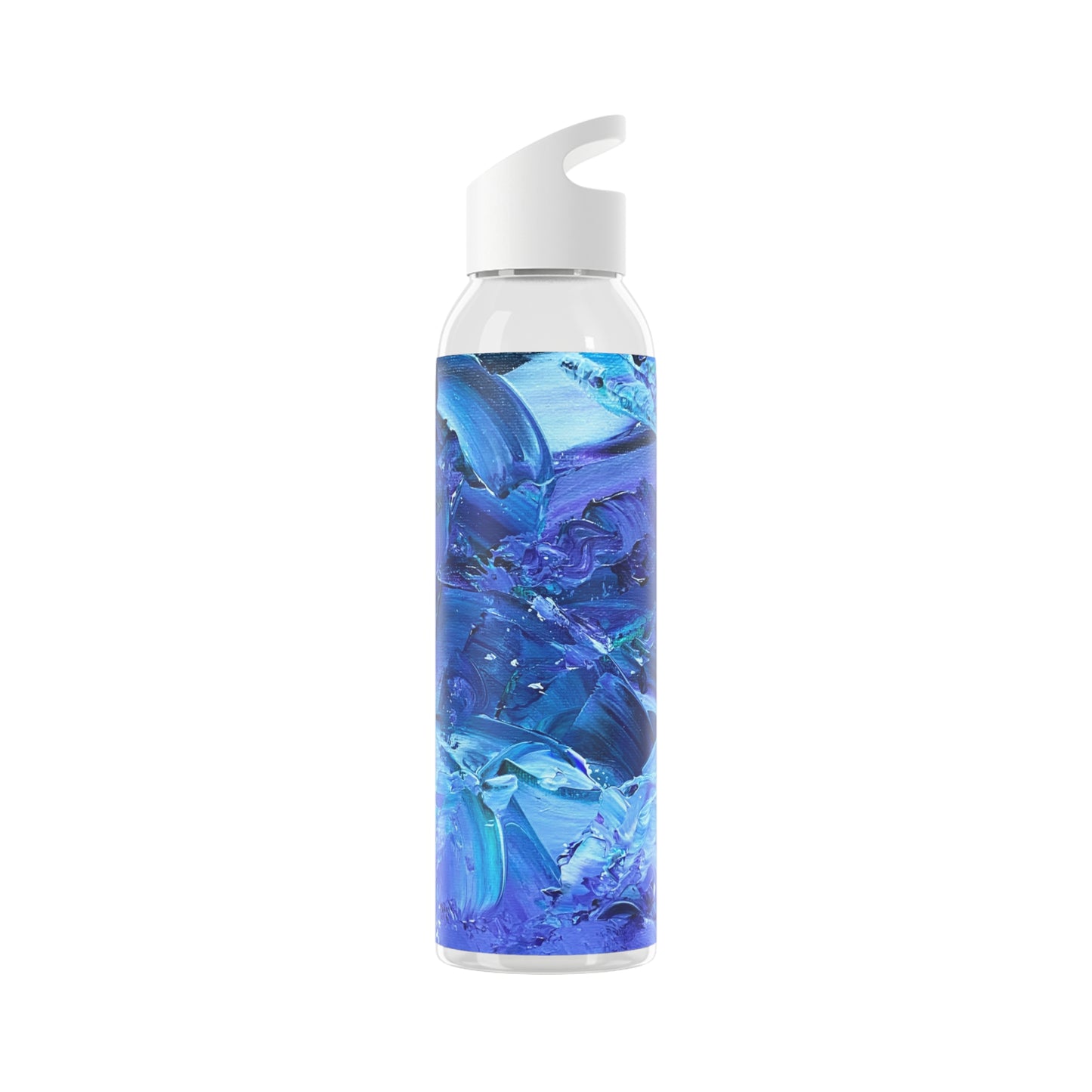 Waves Of Sapphire Sky Water Bottle