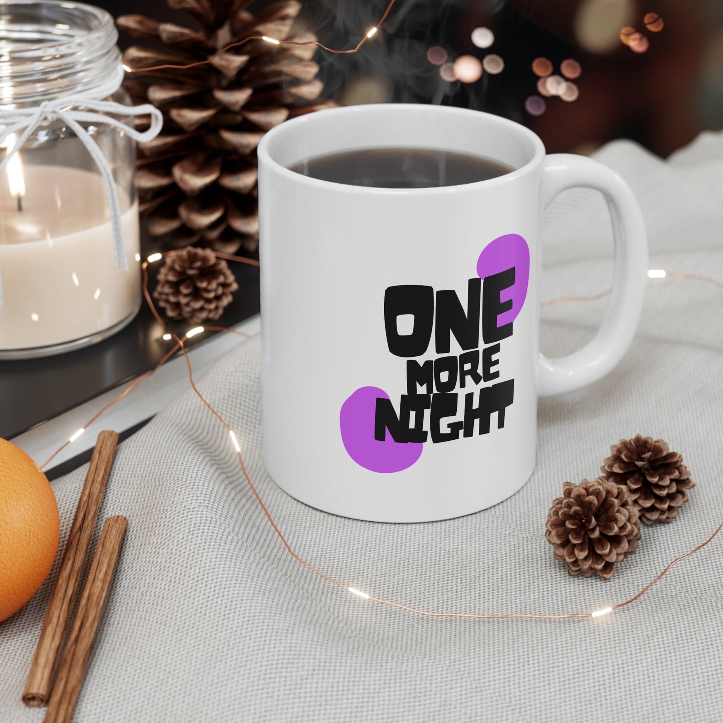 One More Night BTS 11oz White Mug