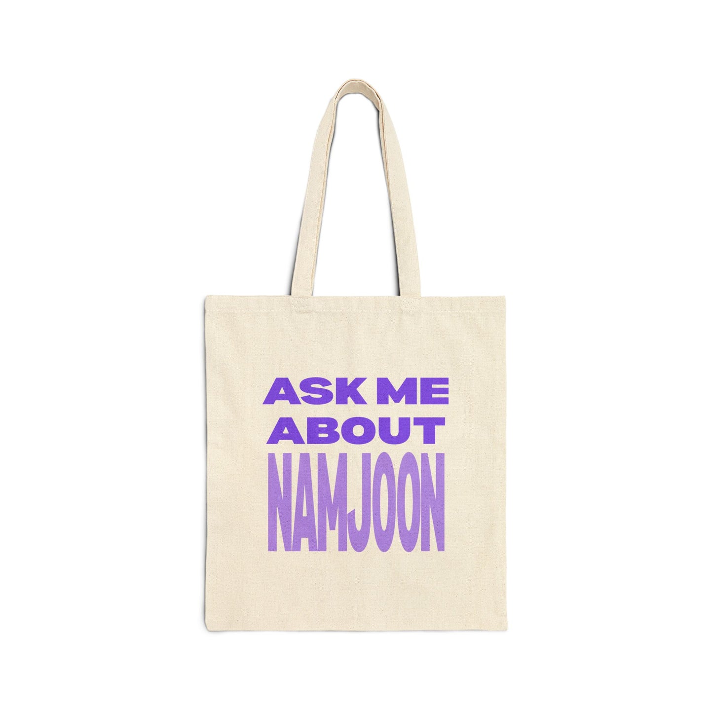 Ask Me About Namjoon Cotton Canvas Tote Bag