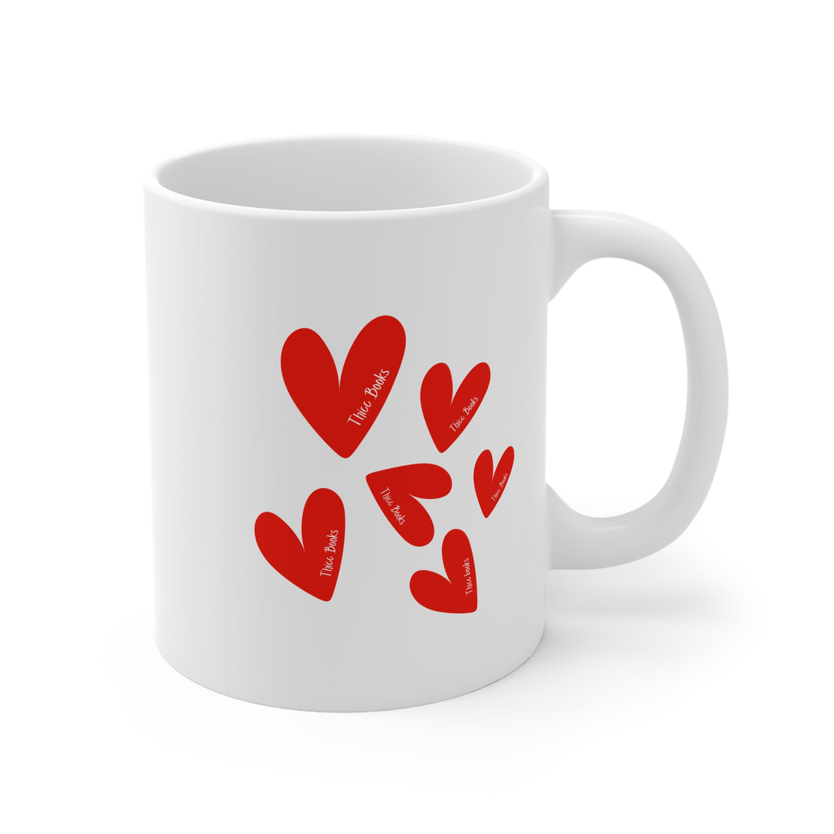 Thicc Books (Heart) 11oz White Mug