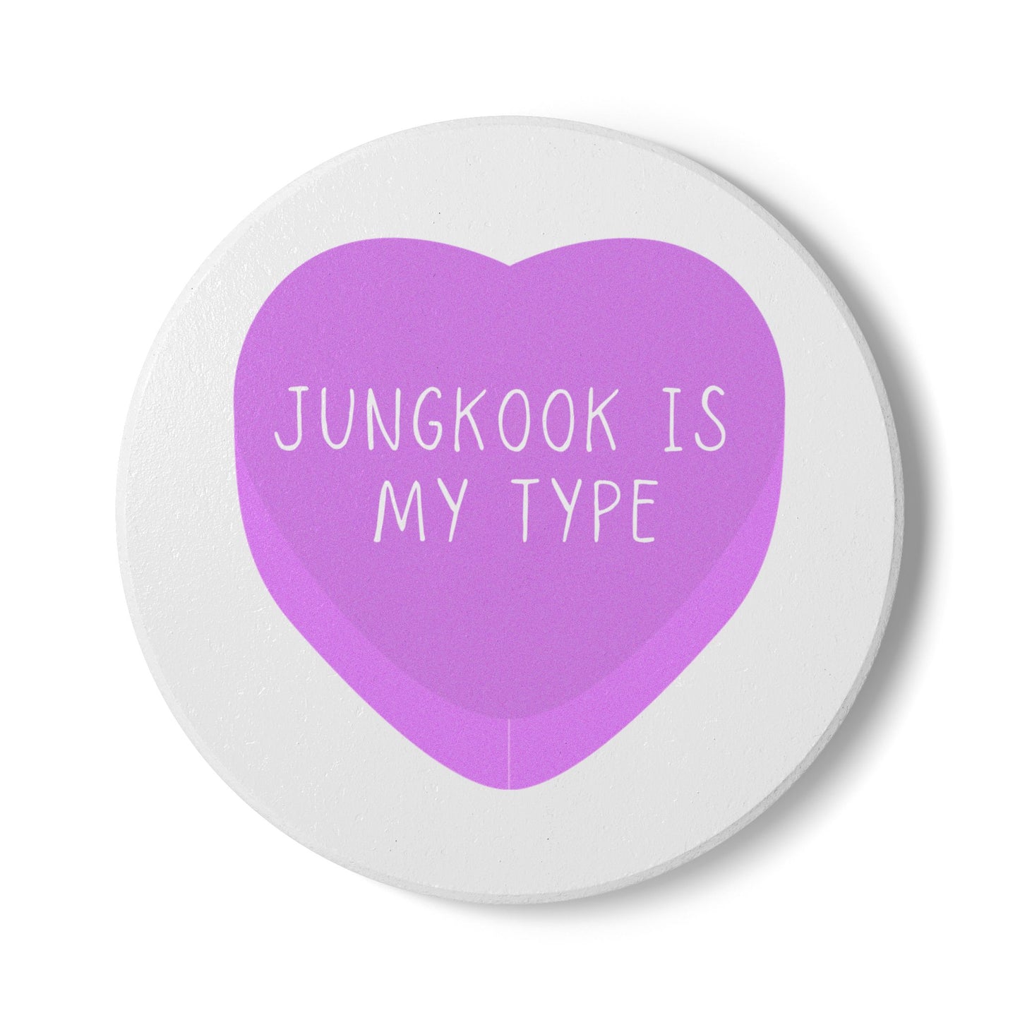 Jungkook Is My Type Ceramic Coaster