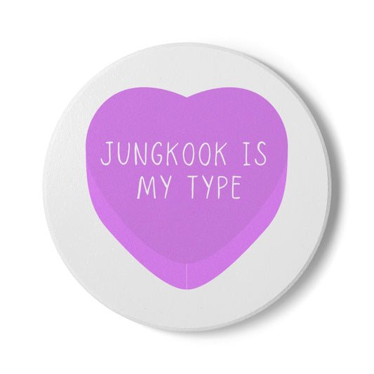 Jungkook Is My Type Ceramic Coaster