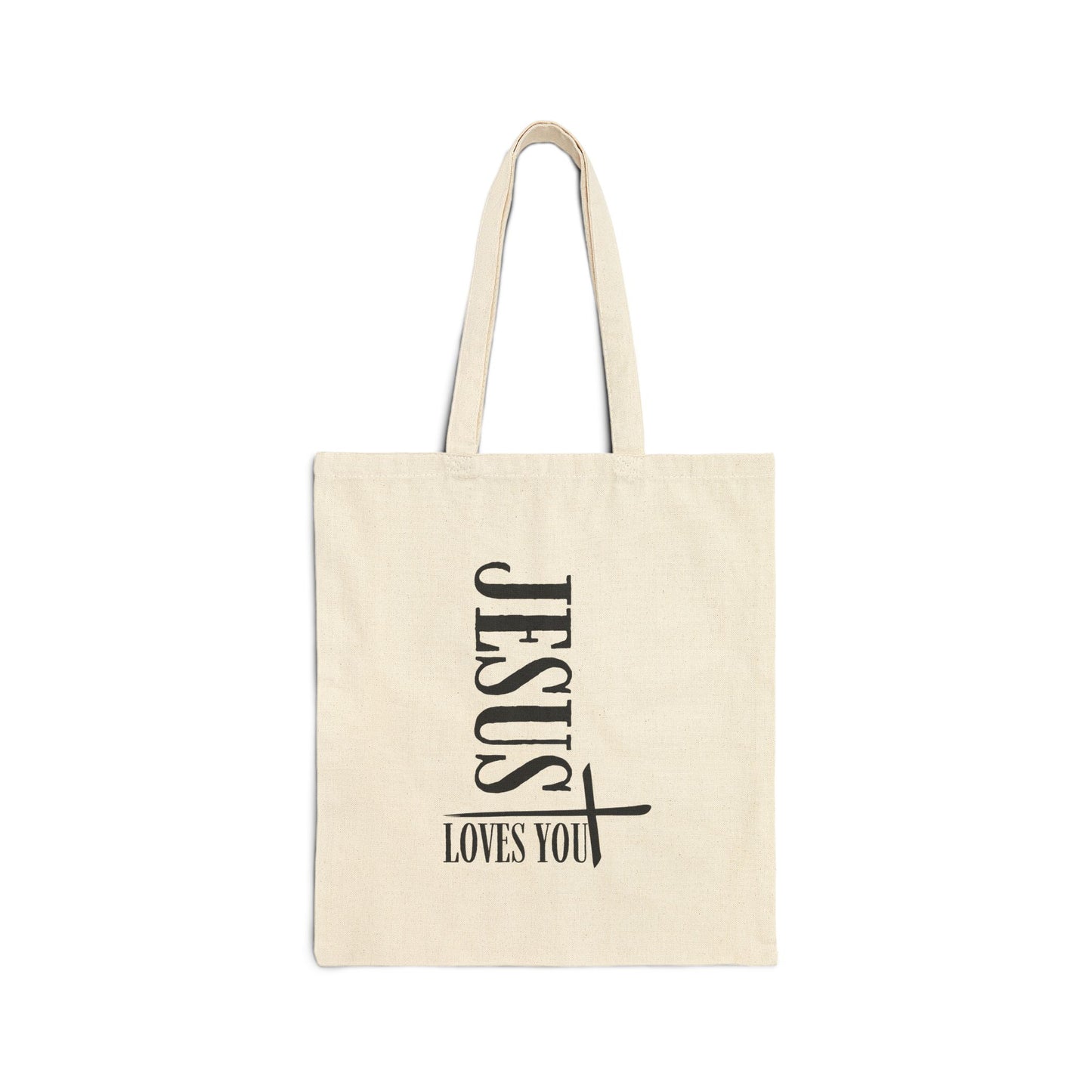 Jesus Loves You Cotton Canvas Tote Bag