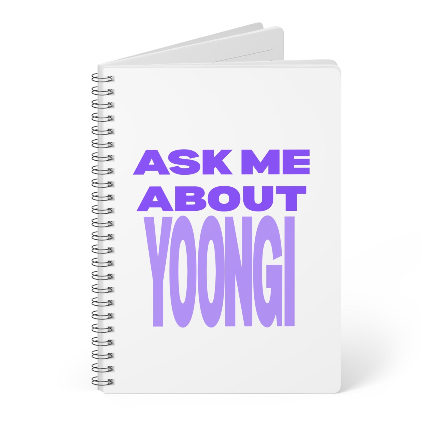 Ask Me About Yoongi Wirobound Softcover Notebook, A5