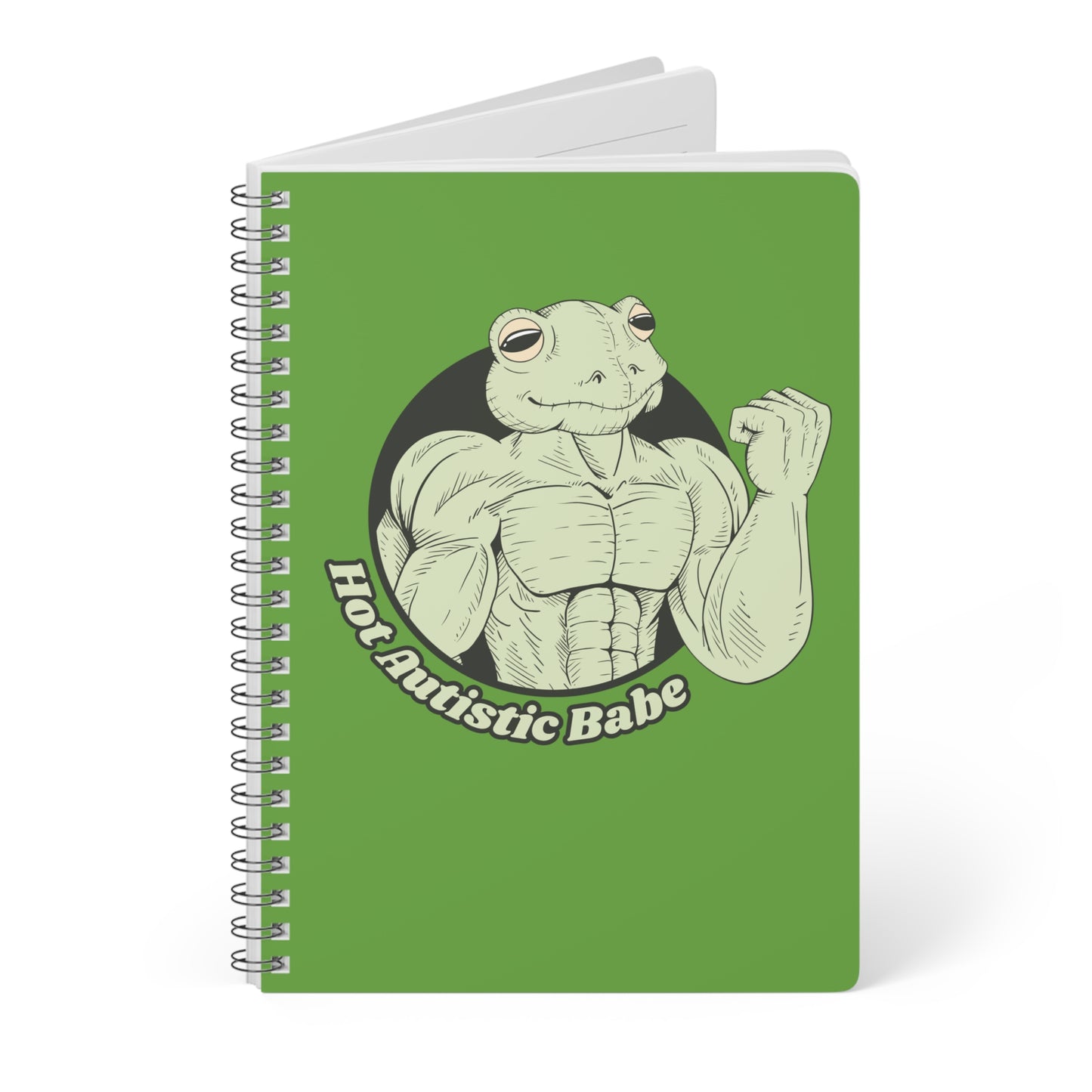 Hot Autistic Babe Wirobound Softcover Notebook, A5