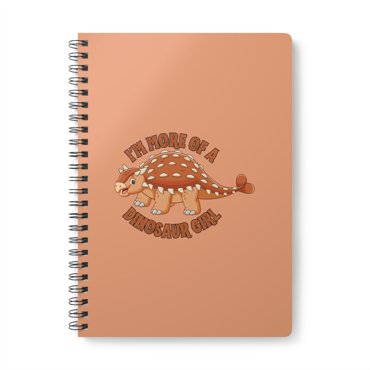 I'm More Of A Dinosaur Girl (Bumpy) Wirobound Softcover Notebook, A5