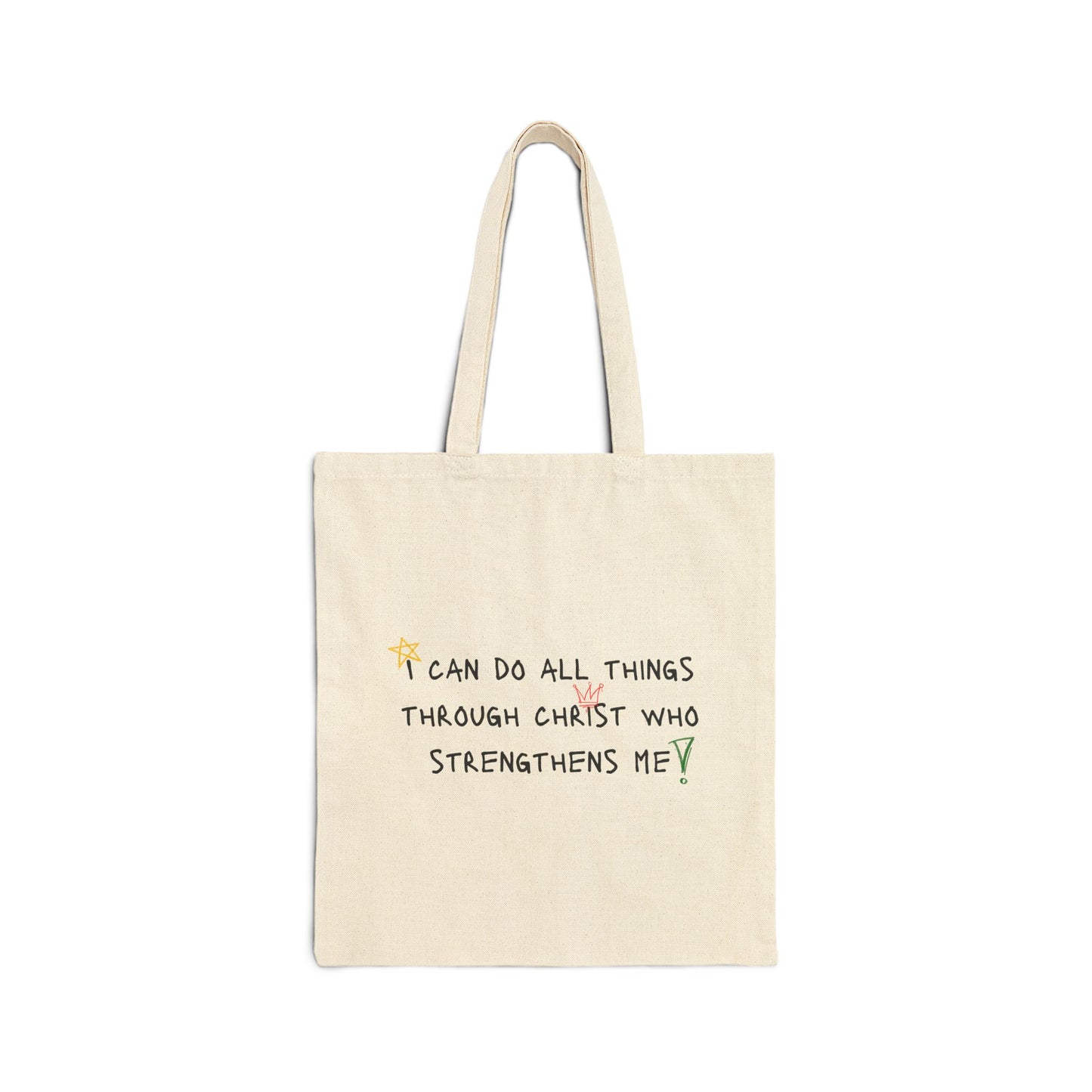 I Can Do All Things Cotton Canvas Tote Bag