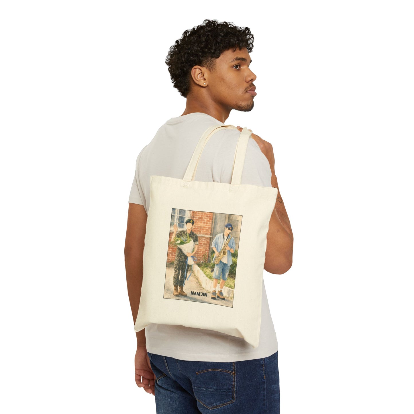 Namjin (Namjoon & Jin) Cotton Canvas Tote Bag