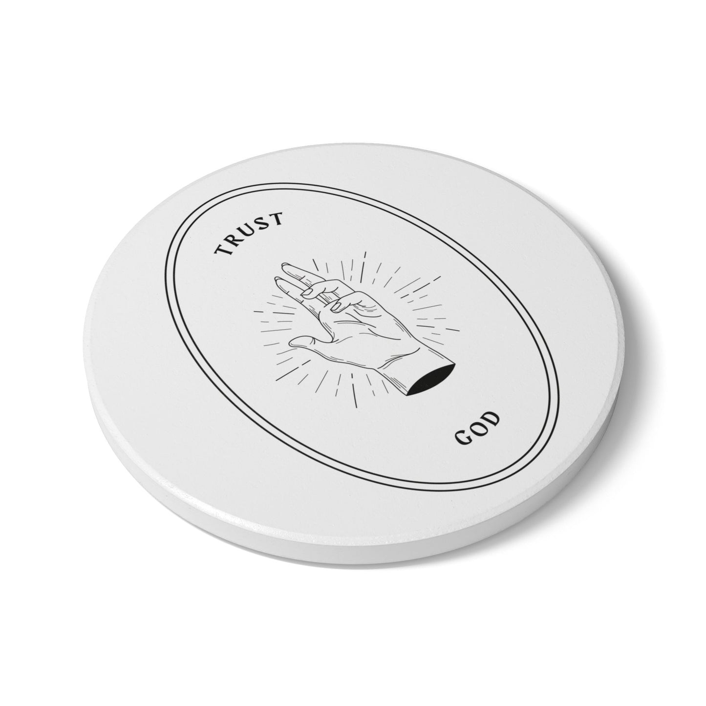 Trust God (1) Ceramic Coaster