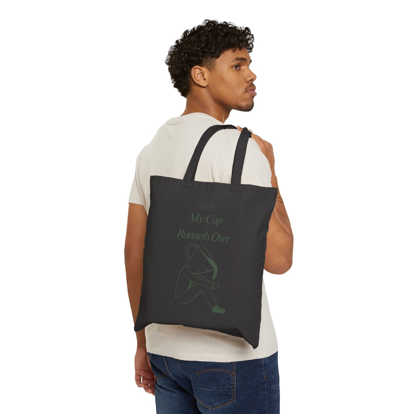 My Cup Runneth Over Cotton Canvas Tote Bag