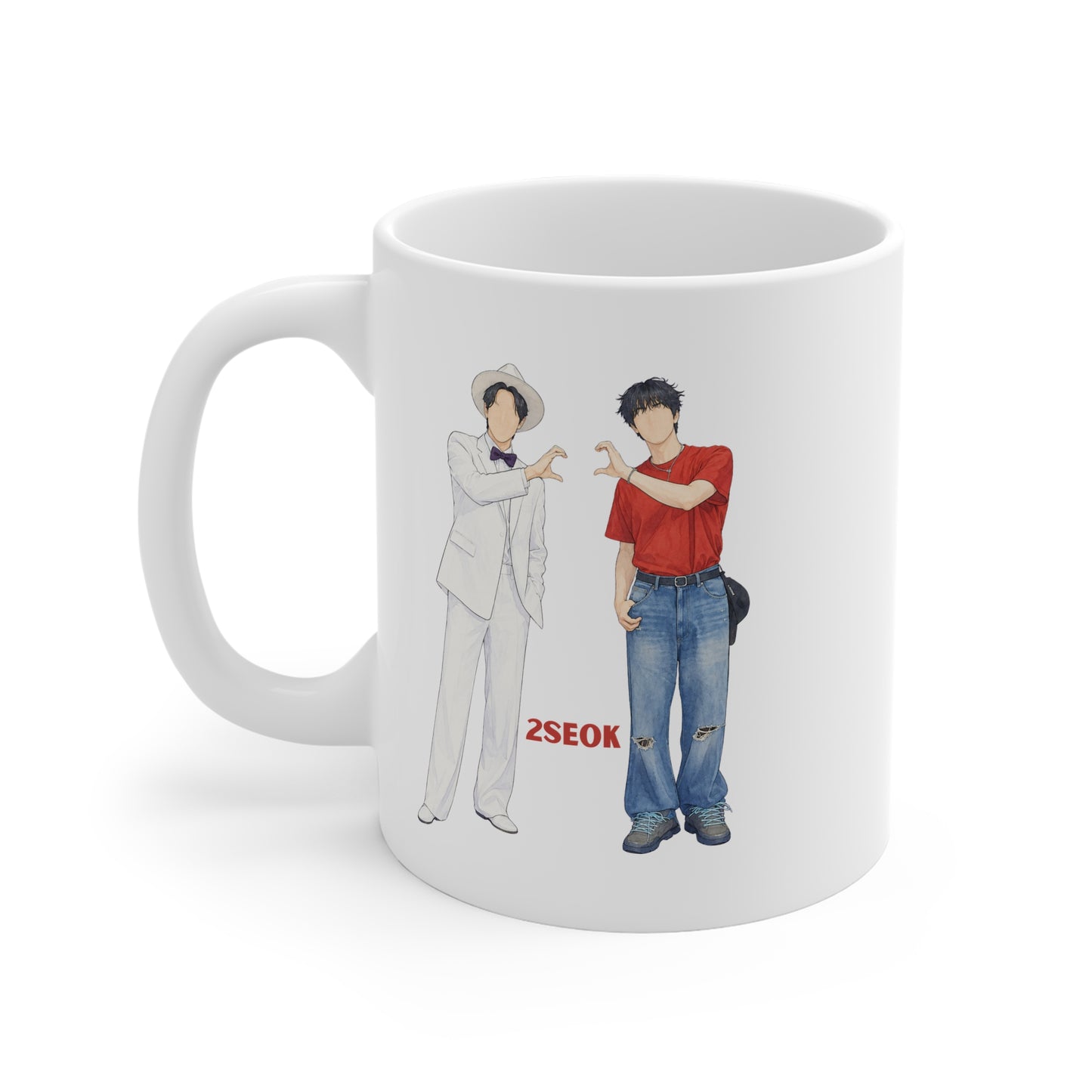 2Seok (Jin & J Hope) 11oz White Mug