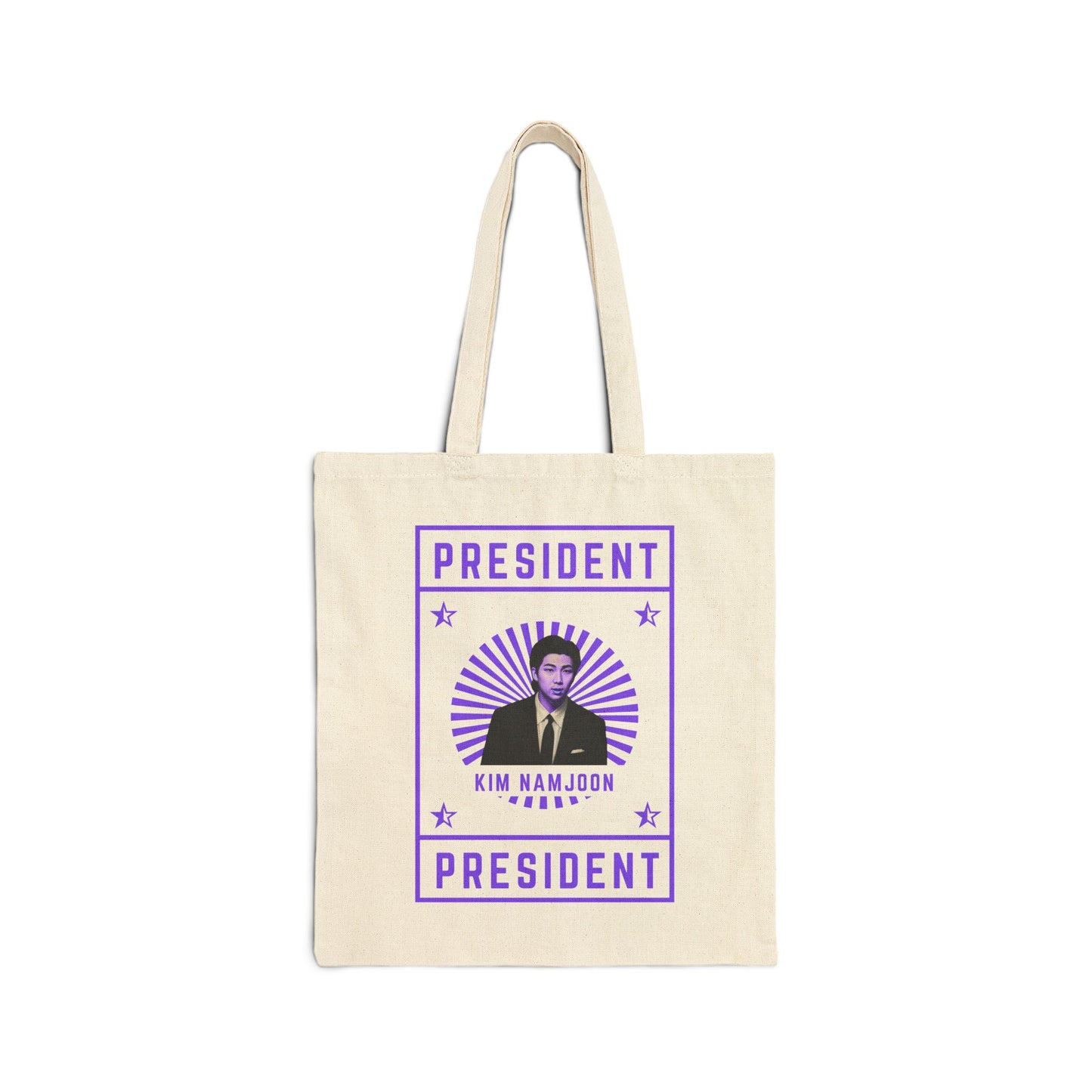 President Kim Namjoon Cotton Canvas Tote Bag