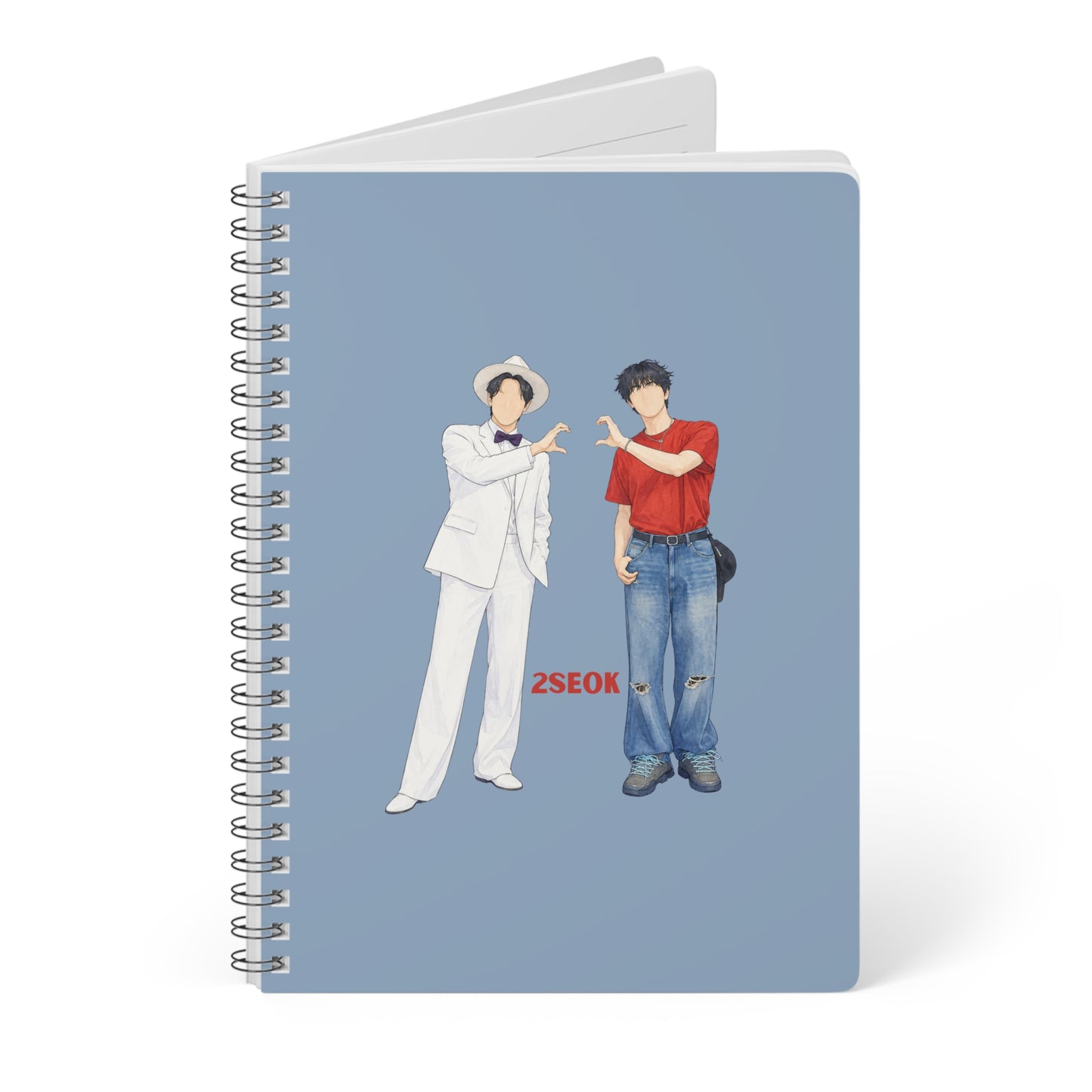 2Seok (Jin & J Hope) Wirobound Softcover Notebook, A5