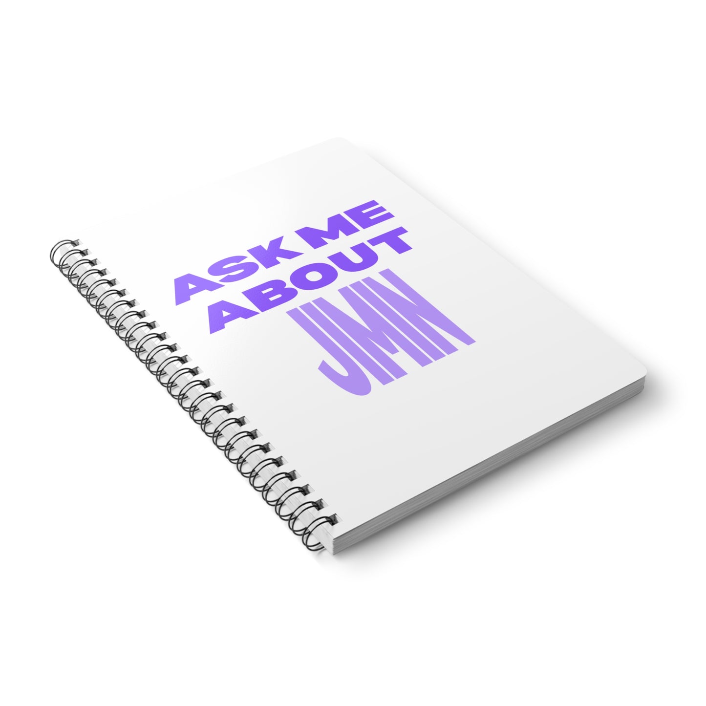Ask Me About Jimin Wirobound Softcover Notebook, A5