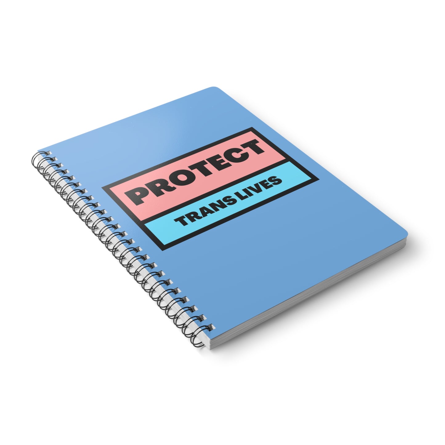 Protect Trans Lives Wirobound Softcover Notebook, A5