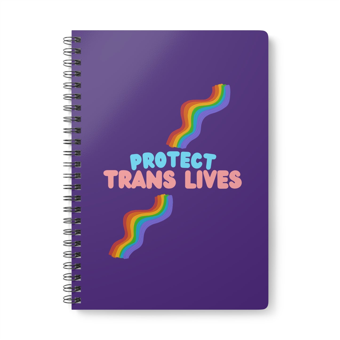 Protect Trans Lives (1) Wirobound Softcover Notebook, A5