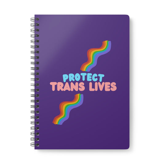 Protect Trans Lives (1) Wirobound Softcover Notebook, A5