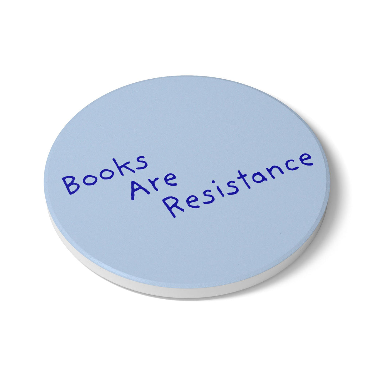Books Are Resistance Ceramic Coaster
