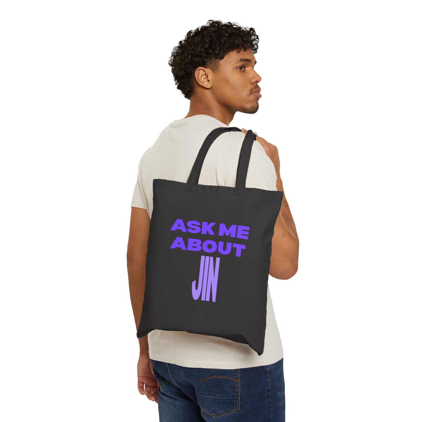 Ask Me About Jin Cotton Canvas Tote Bag