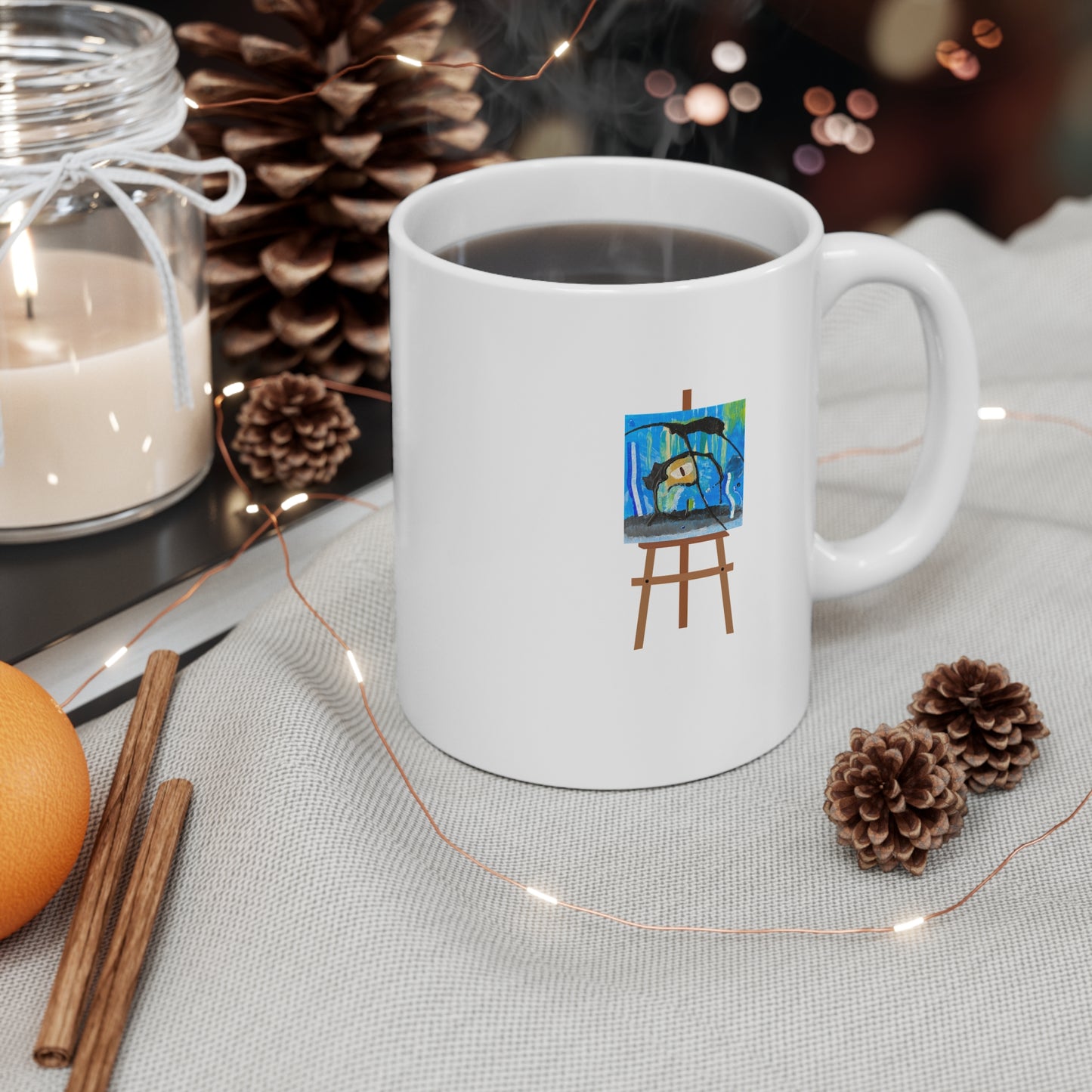 Ink Demo-Dome Gon (Easel)11oz White Mug