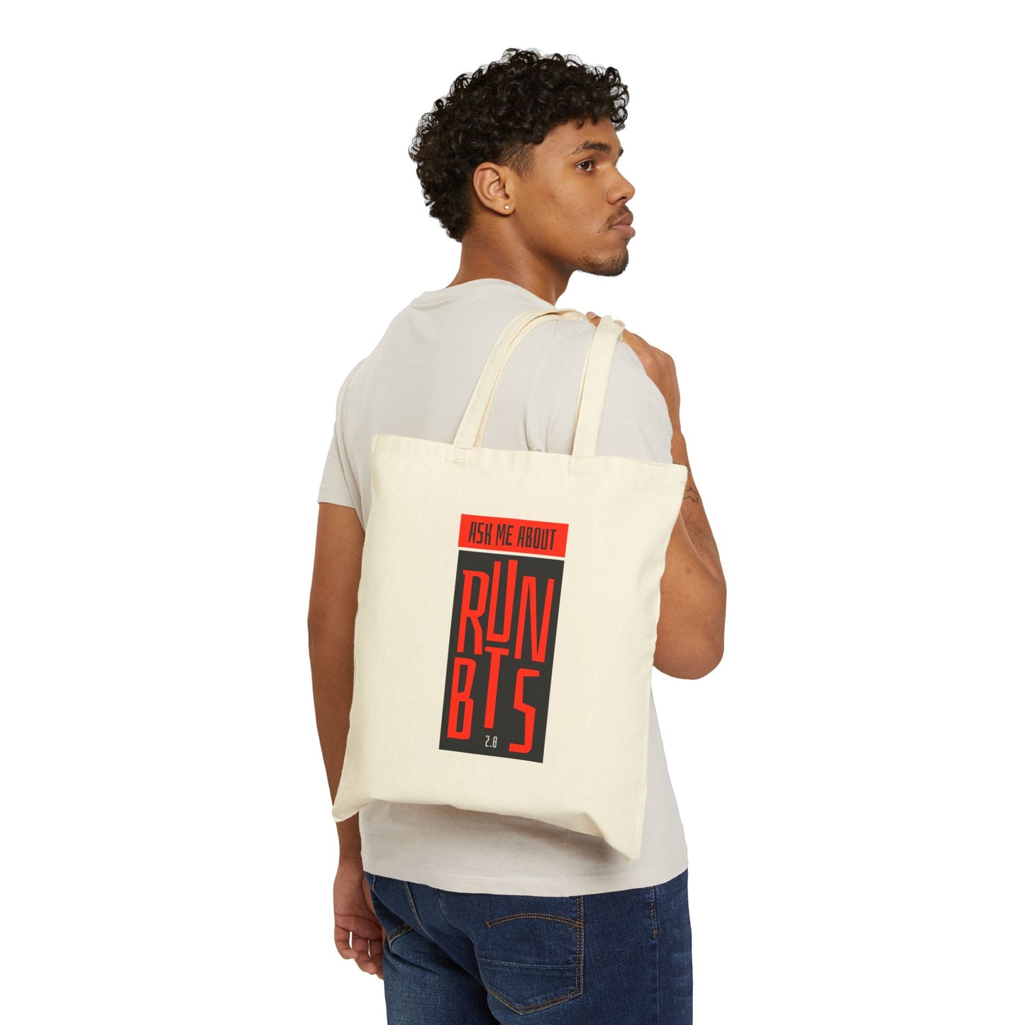Ask Me About Run BTS 2.0 Cotton Canvas Tote Bag