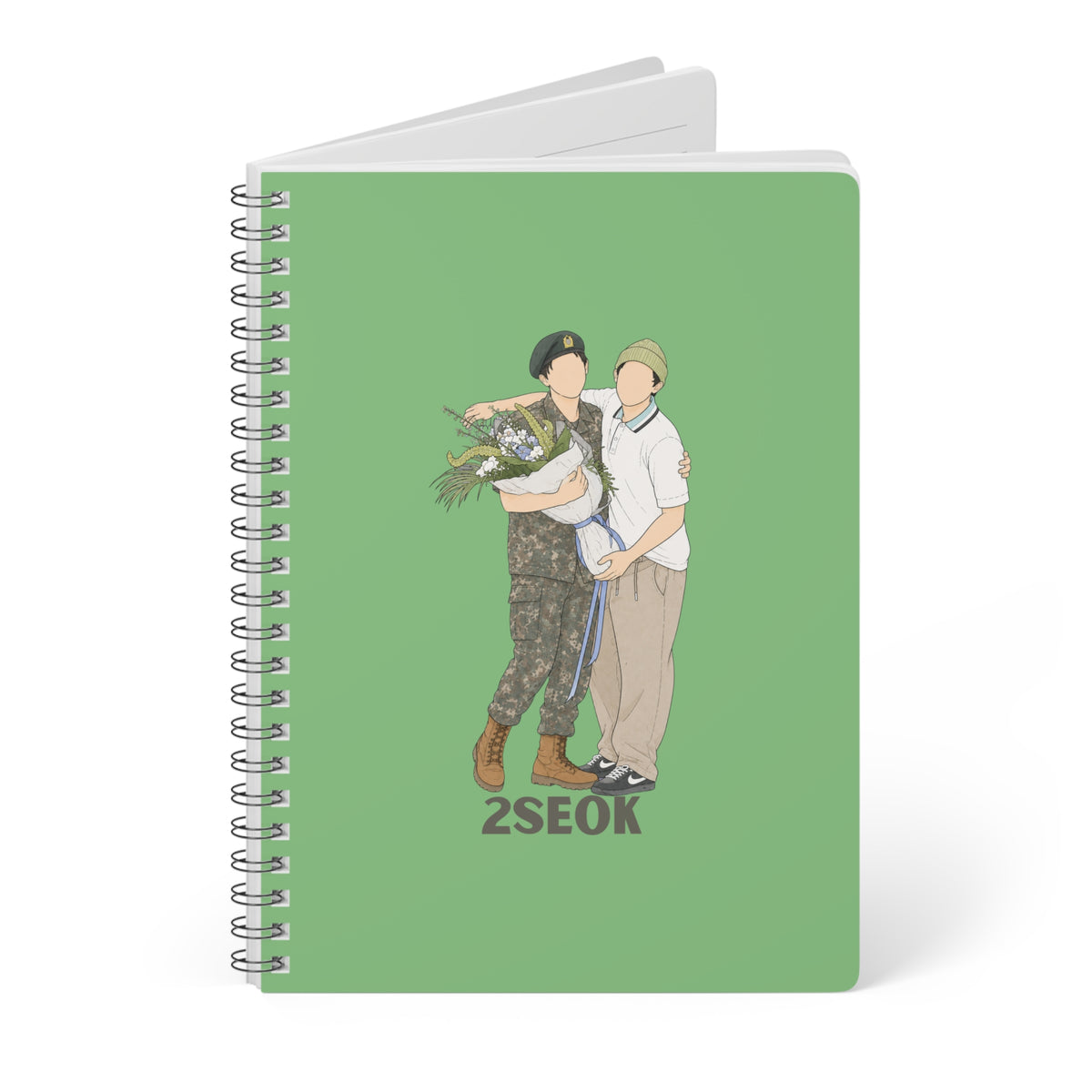 2Seok (J Hope & Jin) Wirobound Softcover Notebook, A5