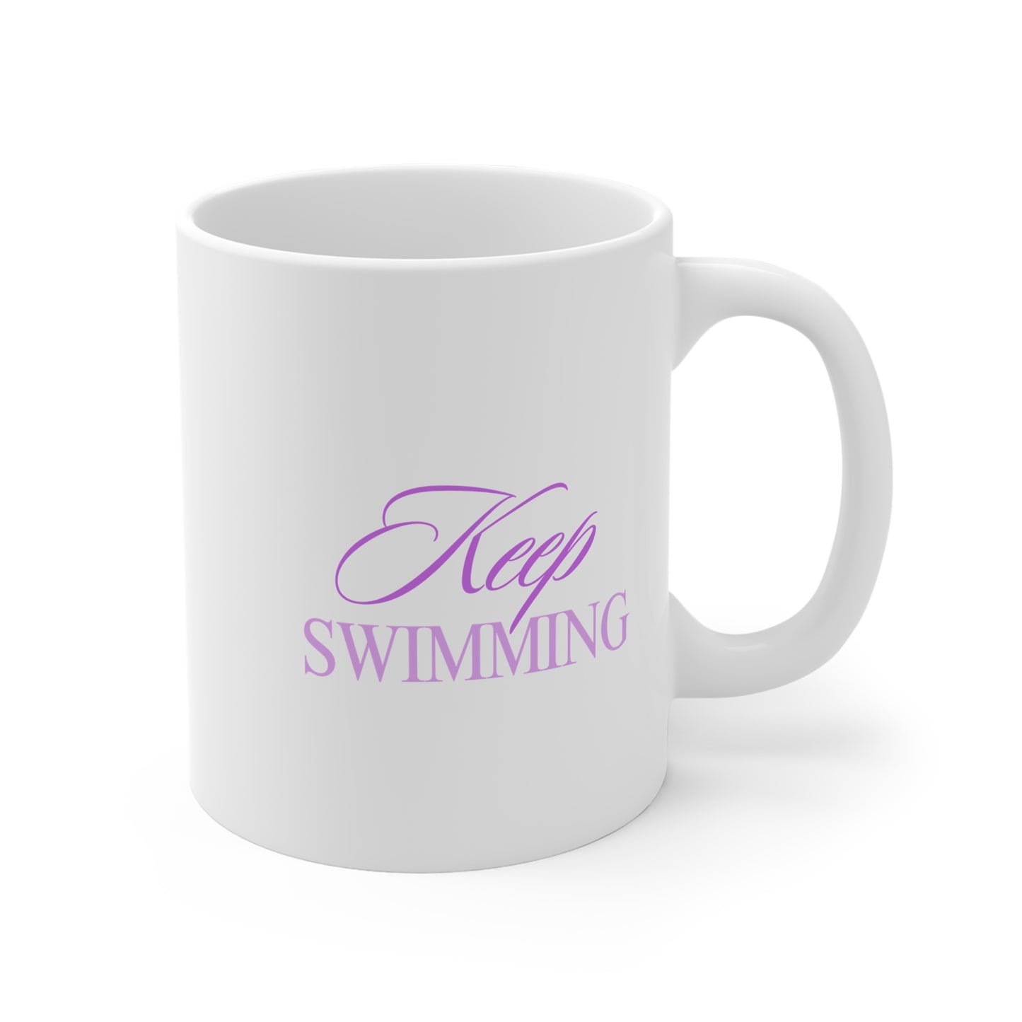 Keep Swimming BTS Purple 11oz White Mug