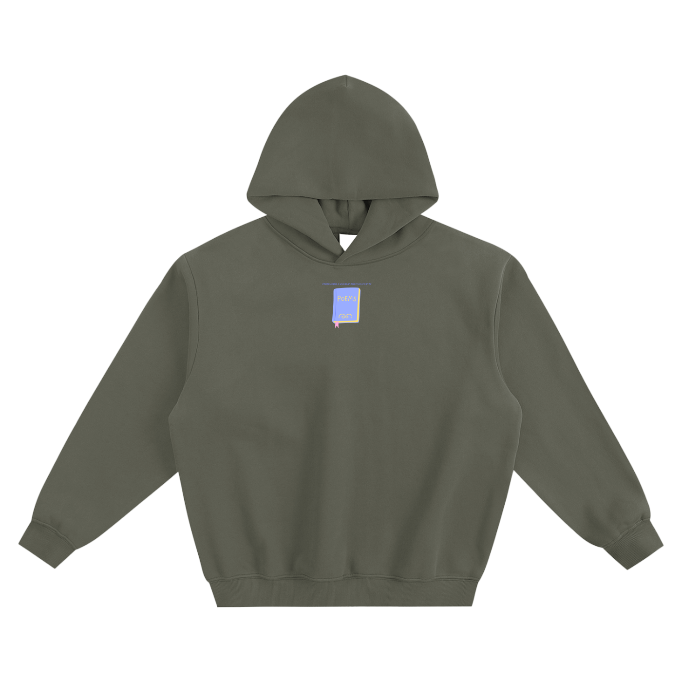 Pretending I Understand This Poetry Fleeced Boxy Hoodie