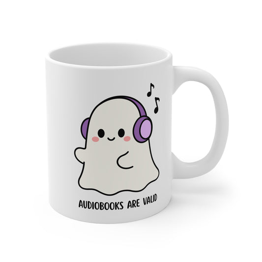 Audiobooks Are Valid (Ghost) 11oz White Mug
