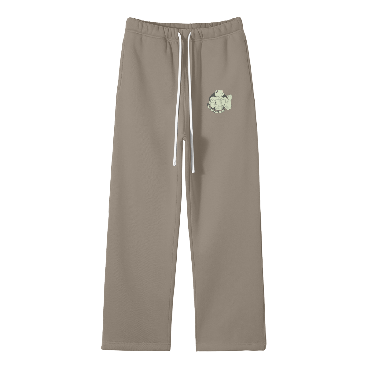 Hot Autistic Babe Streetwear Fleece Straight Leg Pants