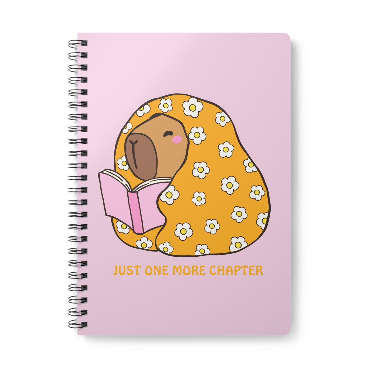 Just One More Chapter (Capybara) Wirobound Softcover Notebook, A5