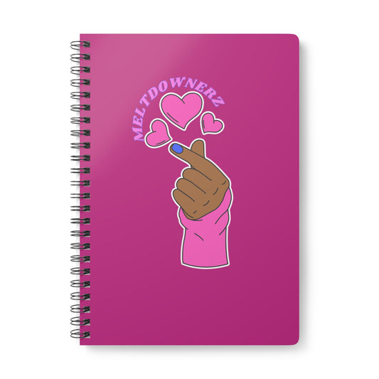 Meltdownerz Heart (Pink) Wirobound Softcover Notebook, A5