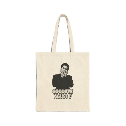 Goodbye Agust D Cotton Canvas Tote Bag