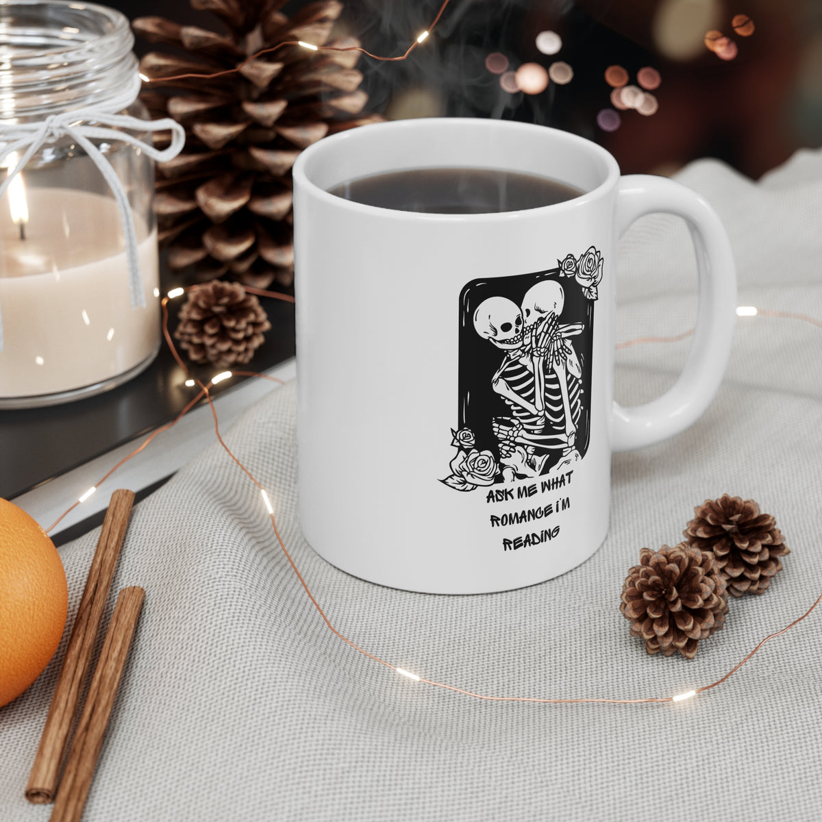 Ask Me What Romance I'm Reading (Tarot) 11oz White Mug