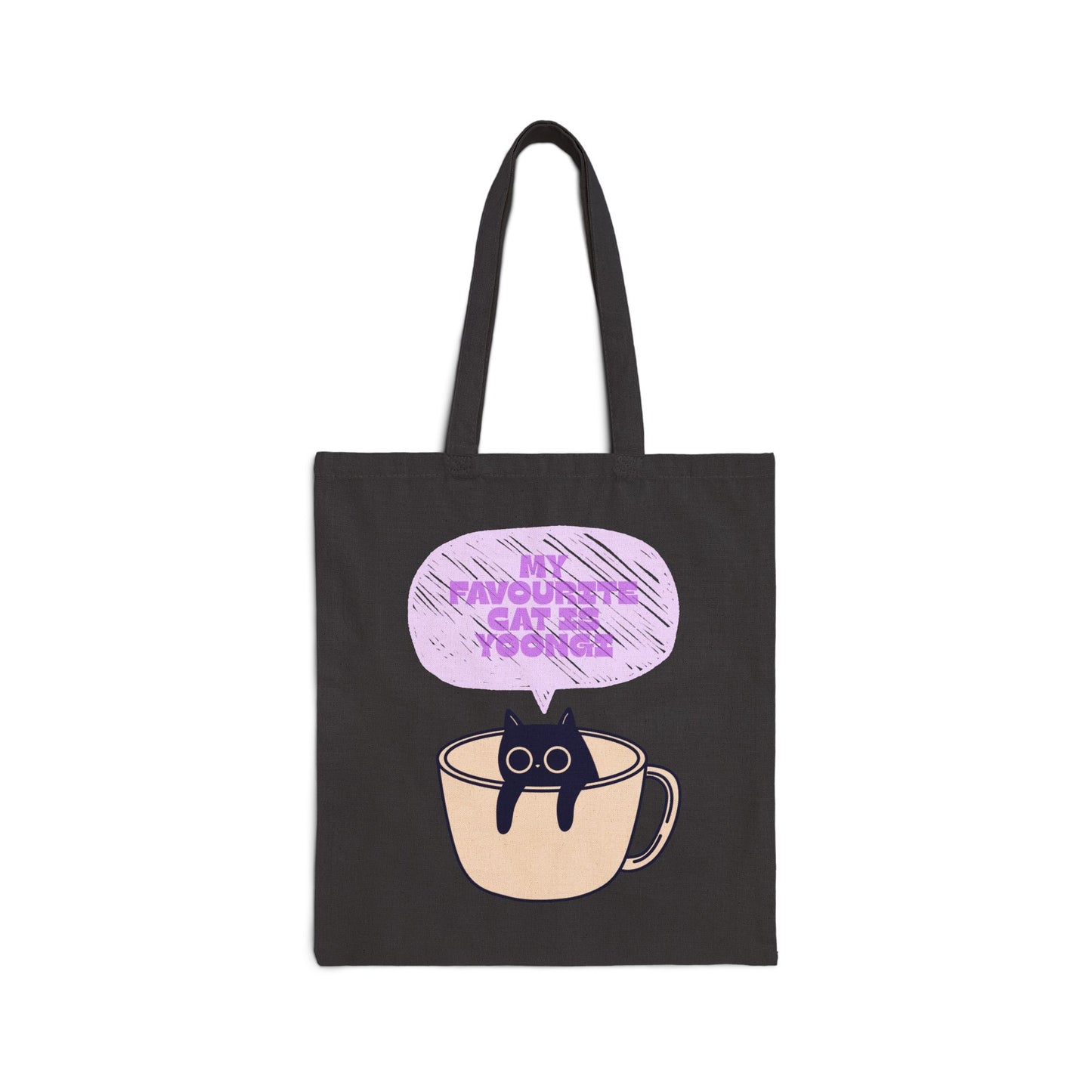 My Favourite Cat Is Yoongi Cotton Canvas Tote Bag