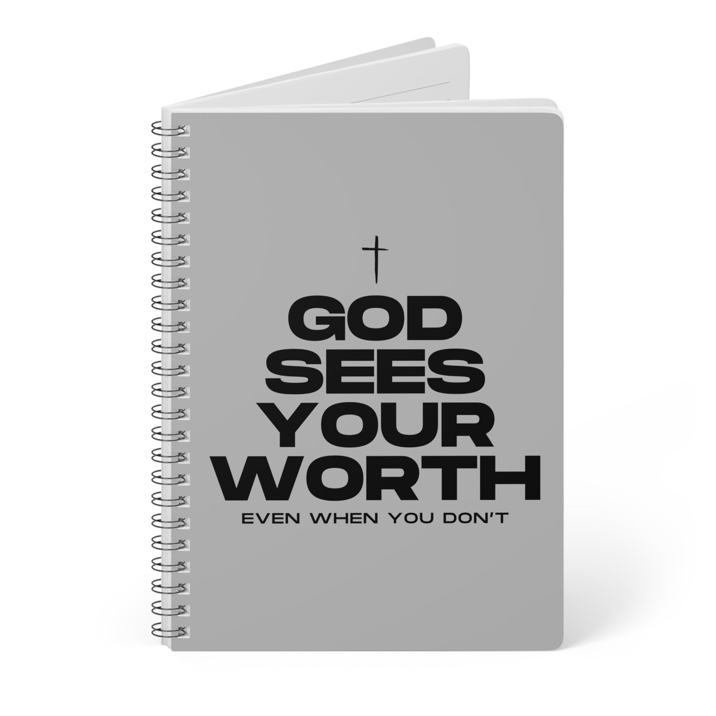God Sees Your Worth (1) Wirobound Softcover Notebook, A5