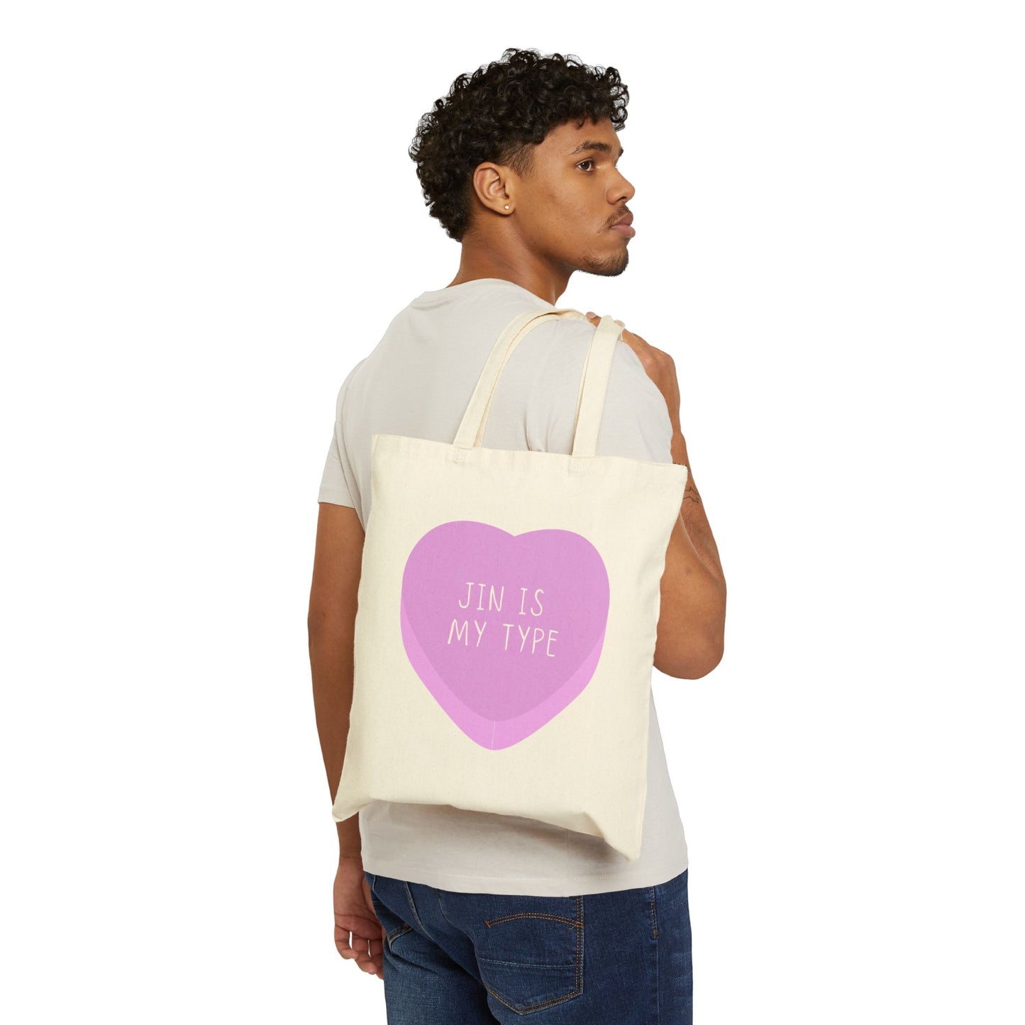 Jin Is My Type Cotton Canvas Tote Bag